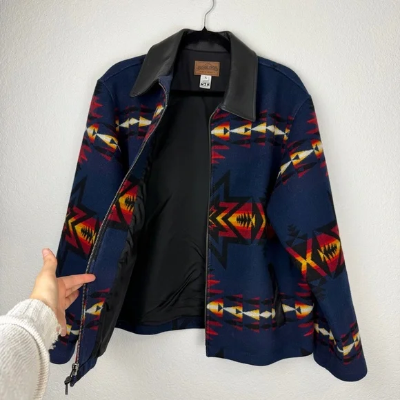 Pendleton Vintage Wool Southwestern Printed Jacket XL - Picture 3 of 12